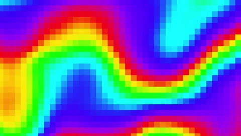 Thermal motion pixelated loop gradient presentation colors blend smoothly Stock Footage 337158890