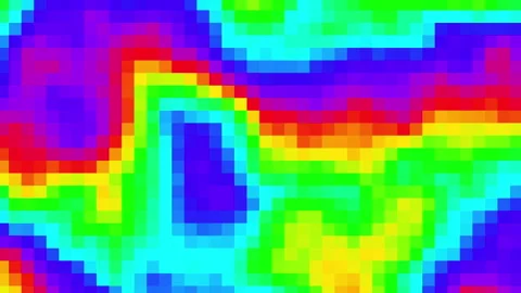 Thermal motion pixelated loop gradient presentation colors blend smoothly Stock Footage 337297054