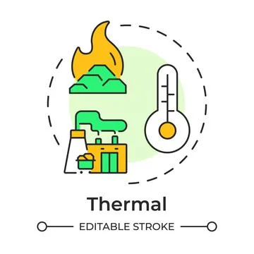 Thermal multi color concept icon Stock Illustration