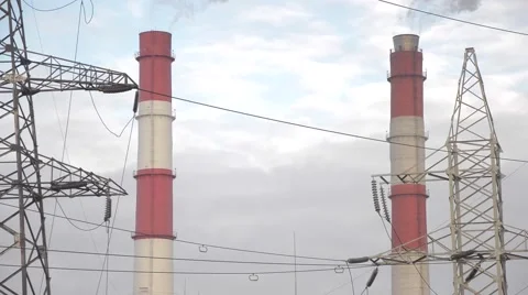 Thermal nuclear station Stock Footage 56482298