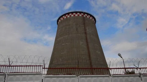 Thermal Nuclear Station Stock Footage 58269567