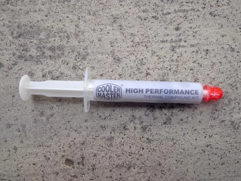 Thermal paste for laptop and computer processors Stock Photos