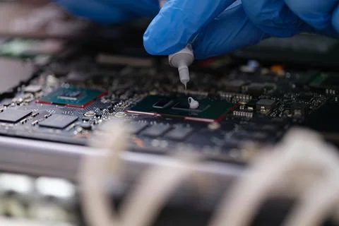 Thermal paste for processor, computer repair 写真素材