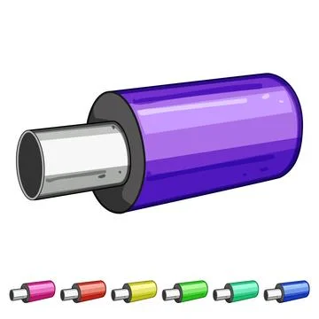 Thermal pipe insulation cartoon vector graphic Stock Illustration