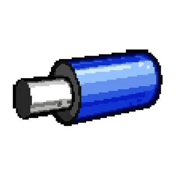 Thermal pipe insulation pixel art vector illustration Stockillustratie