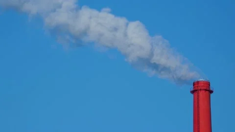 Thermal power plant chimney shell. Video stock 232965681
