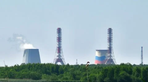 Thermal power plant Stock Footage 7900738