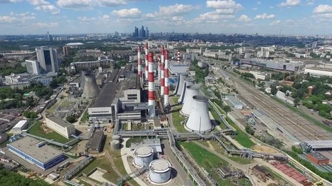 Thermal Power Plant Stock Footage