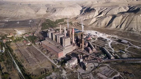 Thermal Power Plant Stock Footage 332001125