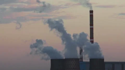 Thermal power station Stock Footage 9220708