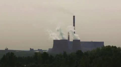 Thermal power station 스톡 동영상 9223615