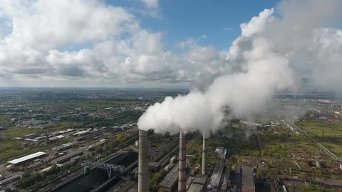 Thermal power station Stock Footage 153418359