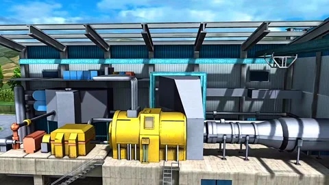 Thermal power station units Stock Footage 320653936