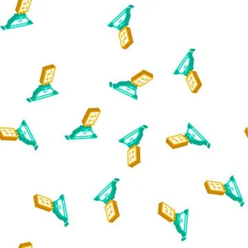 Thermal sensor isometric icon seamless pattern color Stock Illustration