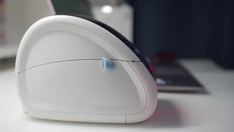 Thermal shipping barcode label printer printing labels Stock Footage 261668053