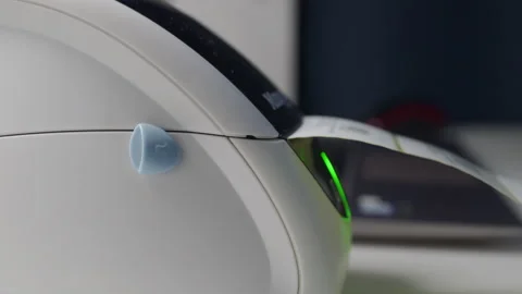 Thermal shipping barcode label printer printing labels Stock Footage 261788154