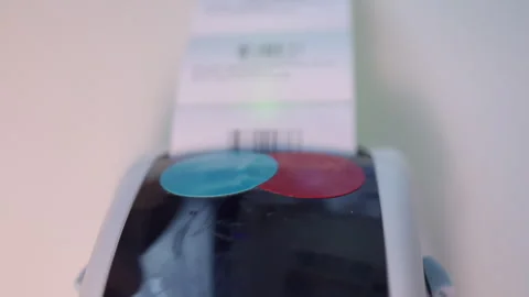 Thermal Shipping Barcode Label Printer To Print Labels Stock Footage 300346910