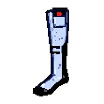 Thermal socks heated pixel art vector illustration Stock Illustration