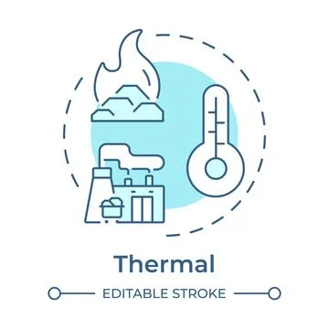 Thermal soft blue concept icon Stock Illustration