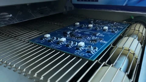 Thermal soldering of electronic elements on computer motherboards. Stock Footage 165848461