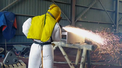 Thermal Spray Analysis coating work. Stock Footage 33844229