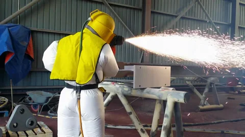 Thermal Spray Analysis coating work. Stock Footage 33844245