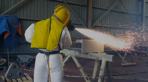 Thermal Spray Analysis coating work. Stock Footage 33844505