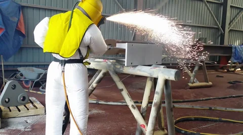 Thermal Spray Analysis coating work. Stock Footage 33848117