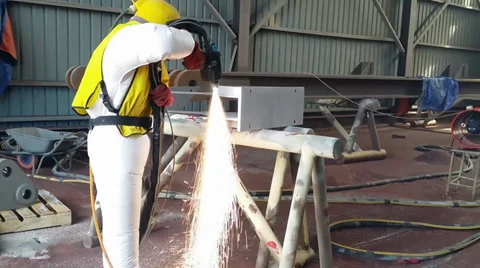 Thermal Spray Analysis coating work. Stock Footage 33848315