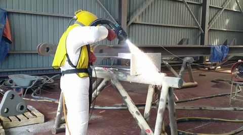 Thermal Spray Analysis coating work. Stock Footage 33848340