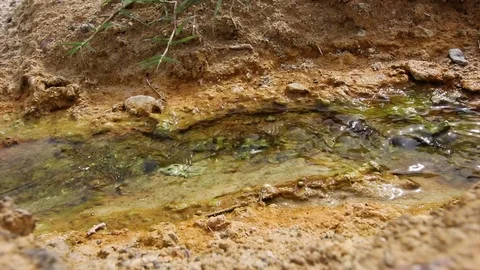 Thermal spring Rupite, Bulgaria. HD video. Stock Footage 82101299