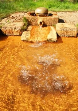 Thermal spring in the spa Stock Photos