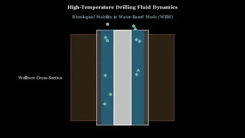 Thermal Stability WBM - High temperature drilling fluid dynamics Stock Footage 340386575