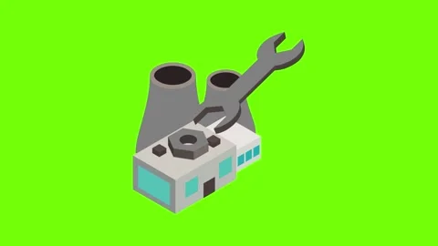 Thermal station icon animation Stock Footage 152576556