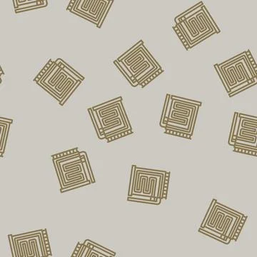 Thermal storage energy line vector seamless pattern Stock Illustration