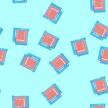 Thermal storage energy vector seamless pattern Stock Illustration