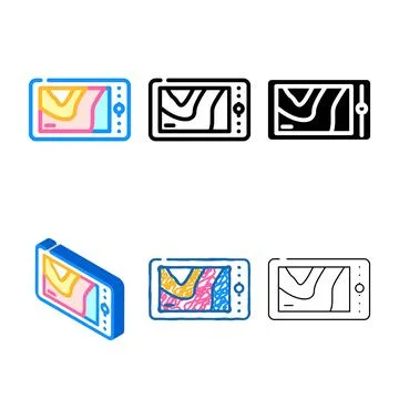 Thermal variations imager device color icon vector 库存插图