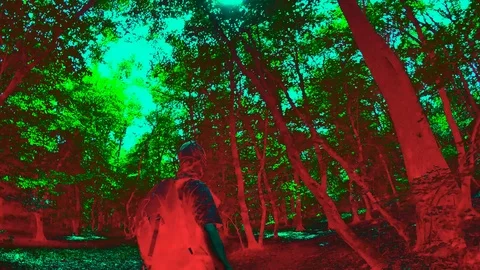 Thermal Vision of Patrol Deep In Enemy Territory Stock Footage 127503087