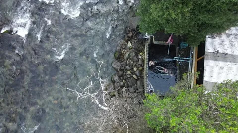  thermal water in river Stock Footage 159079207