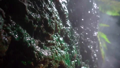 Thermal waterfall in the mountains Stock Footage 293653474