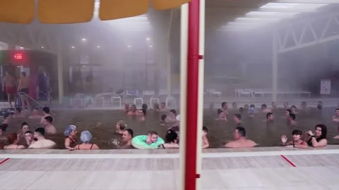 Thermal waters of Berehove Stock Footage 234145007