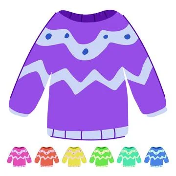 Thermal winter sweater cozy vector cartoon graphic Stock Illustration