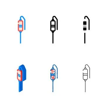 Thermistor electronic component color icon pack vector 스톡 일러스트
