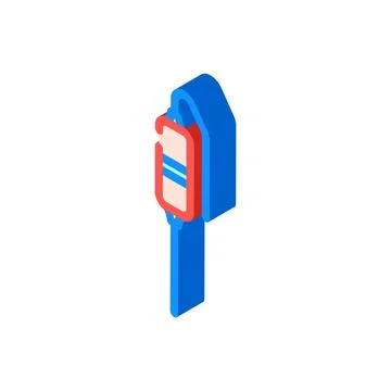 Thermistor electronic component isometric icon vector illustration Illustrazione stock