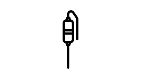 Thermistor electronic component line icon animation Stock Footage 326764053