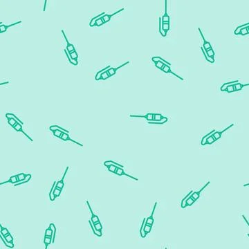 Thermistor electronic component line vector seamless pattern イラスト素材