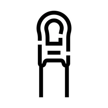 Thermistor electronic component measuring temperature icon Ilustración de archivo