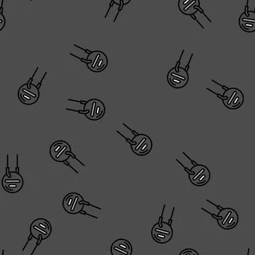 Thermistor electronic component vector seamless pattern Stock Illustration