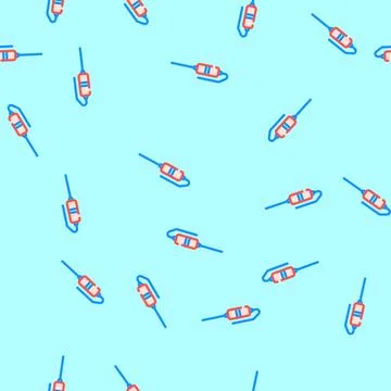 Thermistor electronic component vector seamless pattern イラスト素材