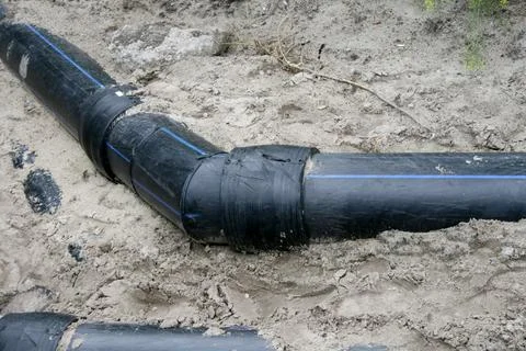 Thermistor welding of pipes 2 Stock Photos
